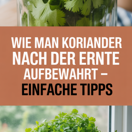 Wie man Koriander nach der Ernte aufbewahrt – einfache Tipps