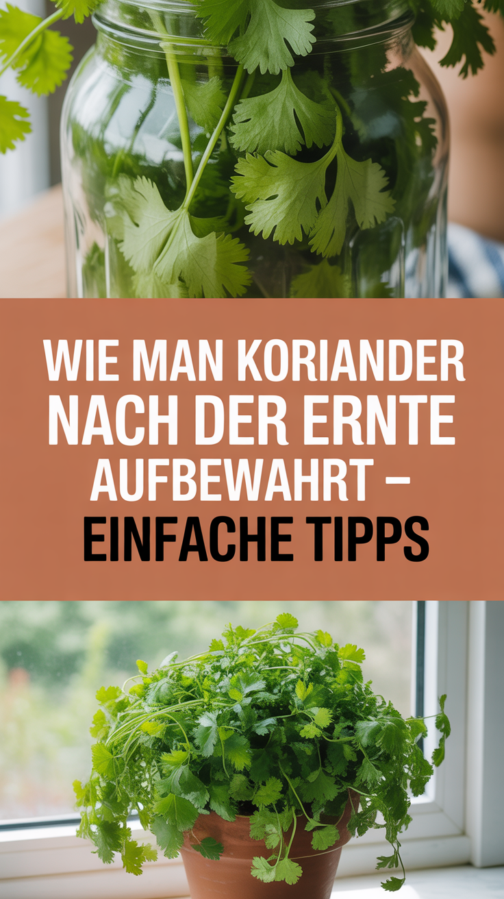Wie man Koriander nach der Ernte aufbewahrt – einfache Tipps