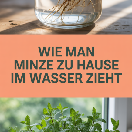 Wie man Minze zu Hause im Wasser zieht