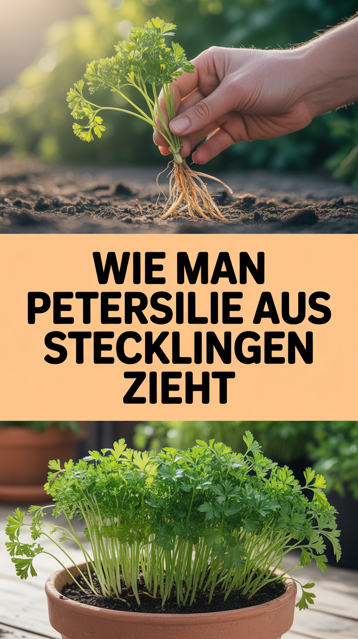 Wie man Petersilie aus Stecklingen zieht