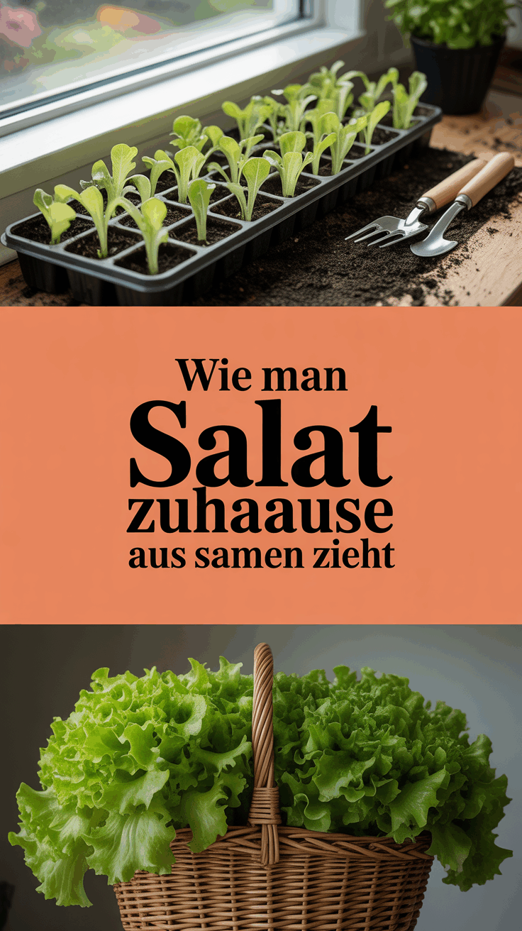 Wie man Salat zuhause aus Samen zieht
