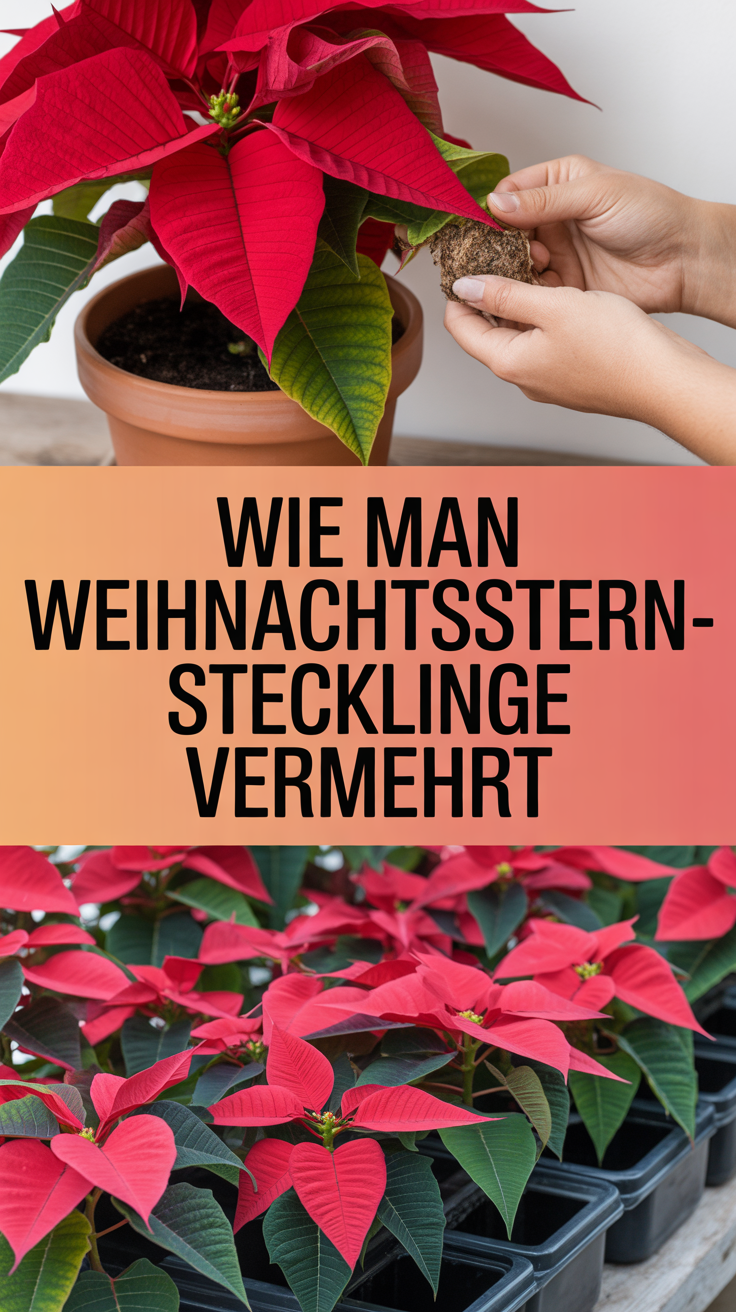 Wie man Weihnachtsstern-Stecklinge vermehrt