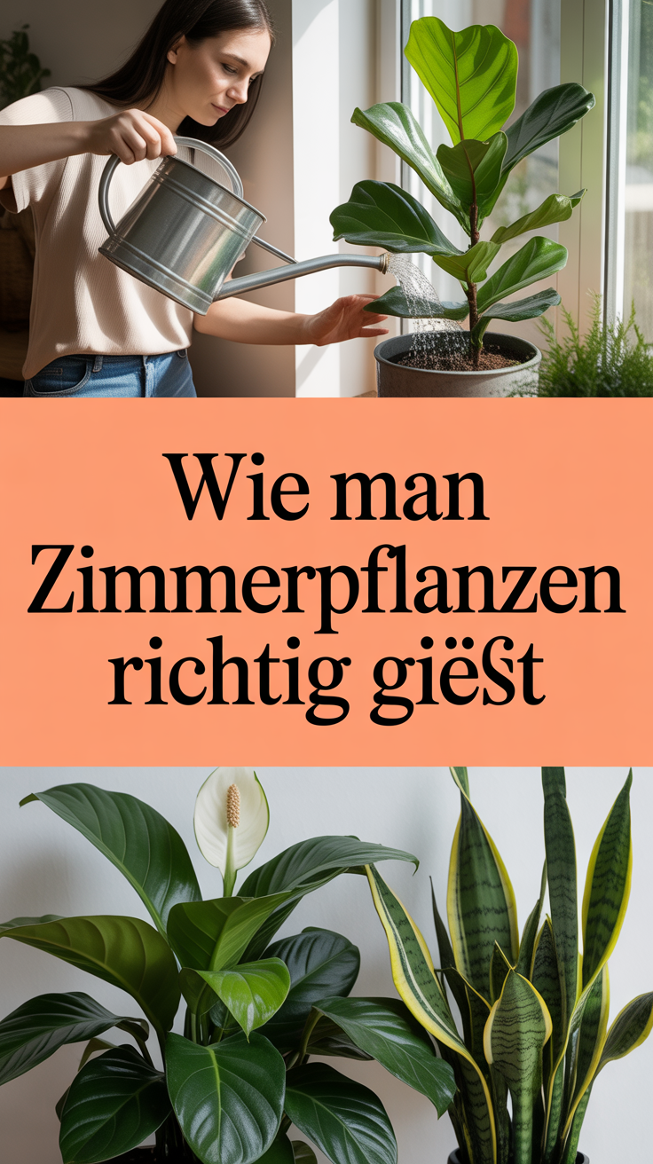 Wie man Zimmerpflanzen richtig gießt