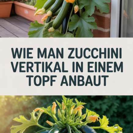 Wie man Zucchini vertikal in einem Topf anbaut