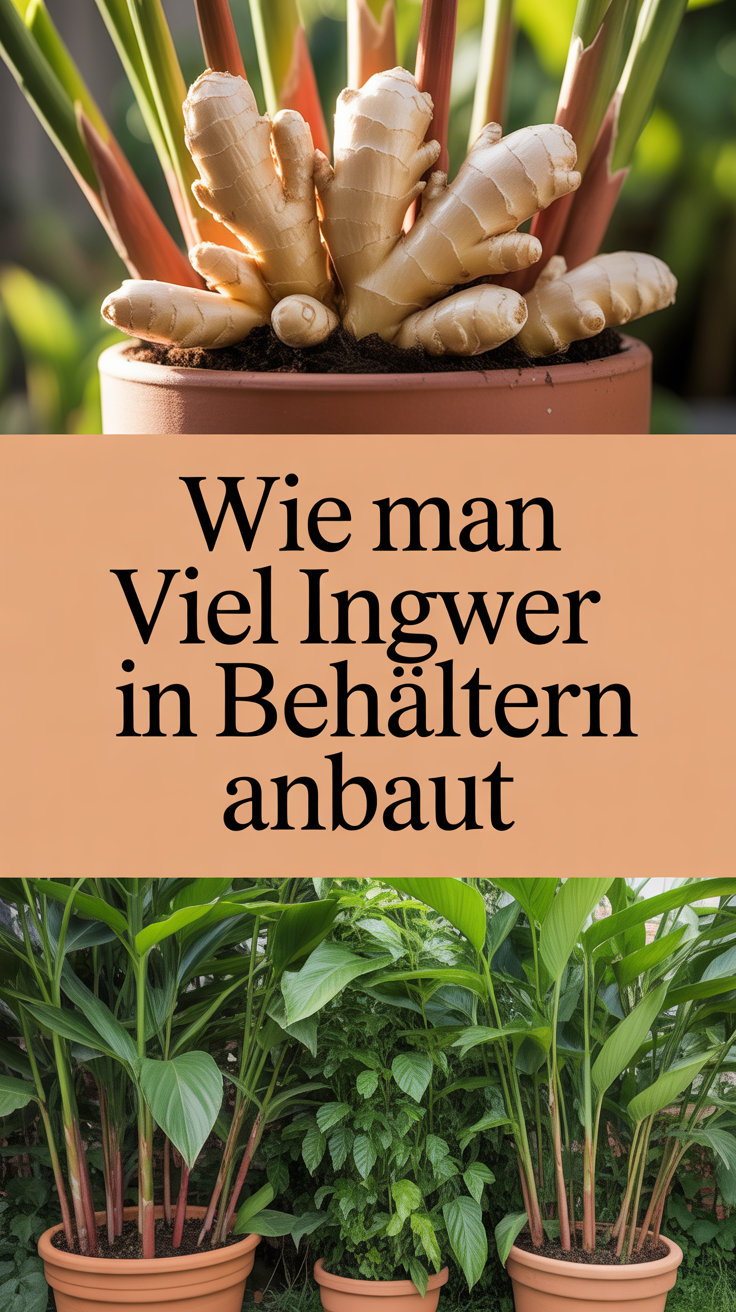 Wie man viel Ingwer in Behältern anbaut
