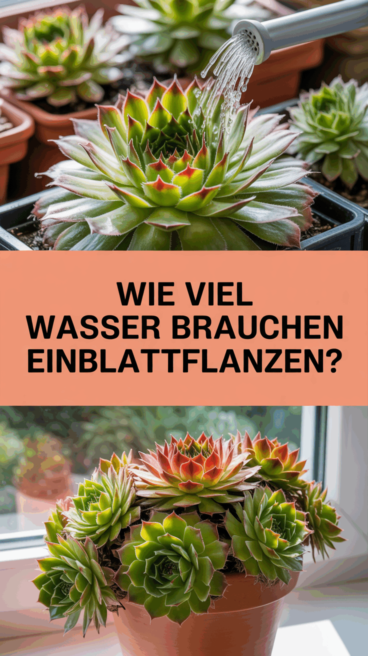 Wie viel Wasser brauchen Einblattpflanzen?