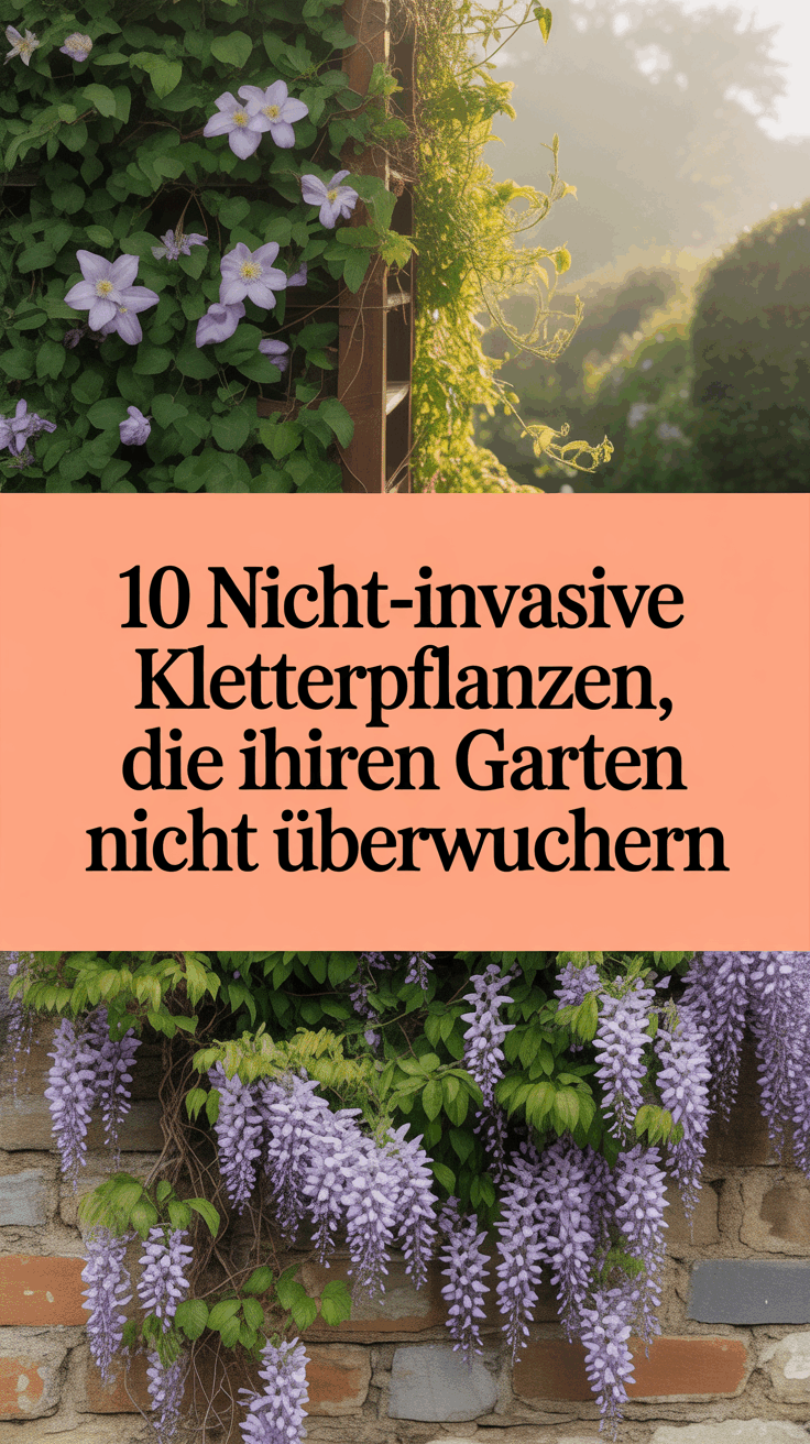 10 nicht-invasive Kletterpflanzen, die Ihren Garten nicht überwuchern