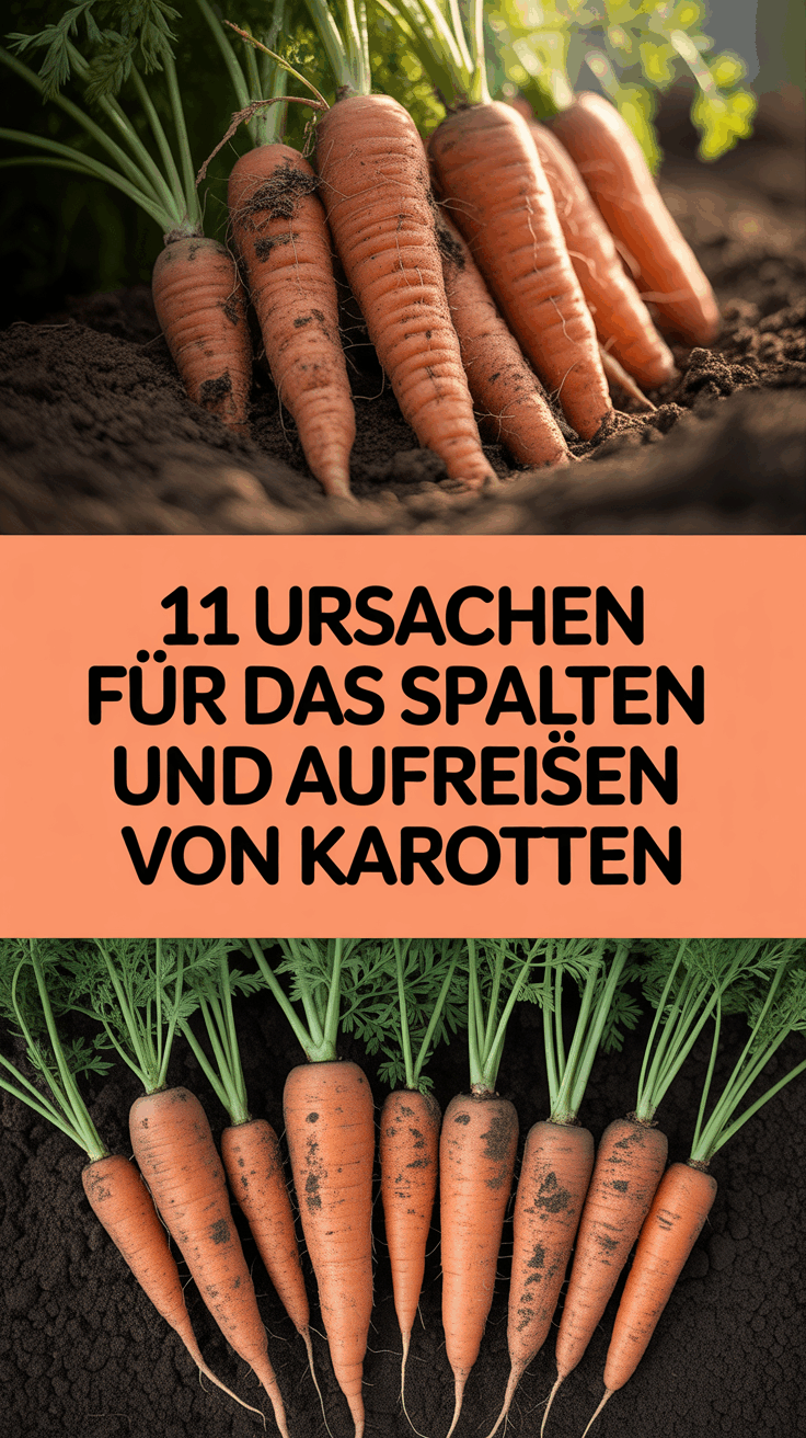 11 Ursachen für das Spalten und Aufreißen von Karotten