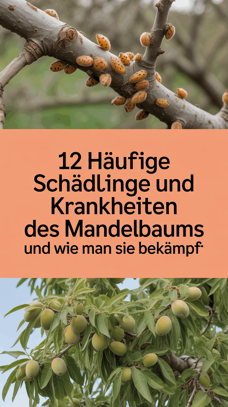 12 Häufige Schädlinge und Krankheiten des Mandelbaums und wie man sie bekämpft