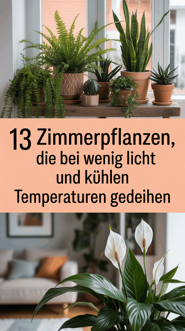 13 Zimmerpflanzen, die bei wenig Licht und kühlen Temperaturen gedeihen