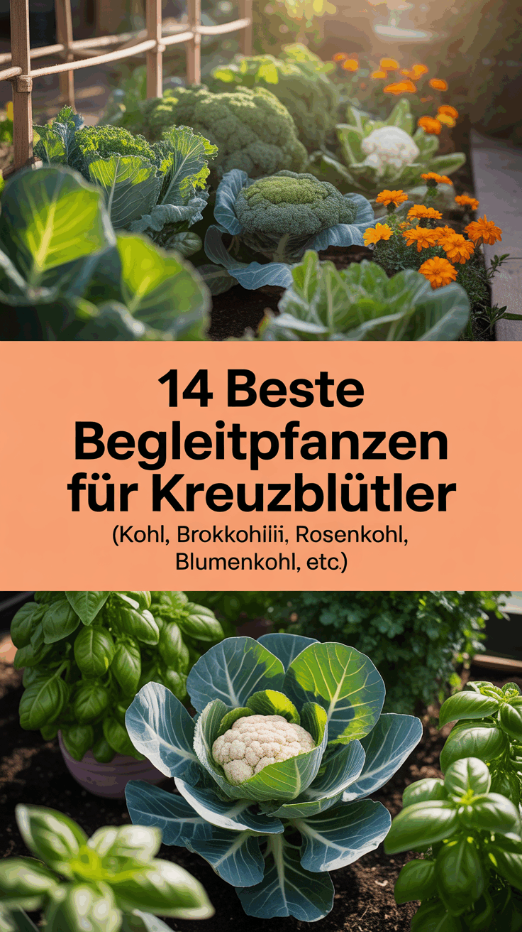 14 Beste Begleitpflanzen für Kreuzblütler (Kohl, Brokkoli, Rosenkohl, Blumenkohl, etc.)