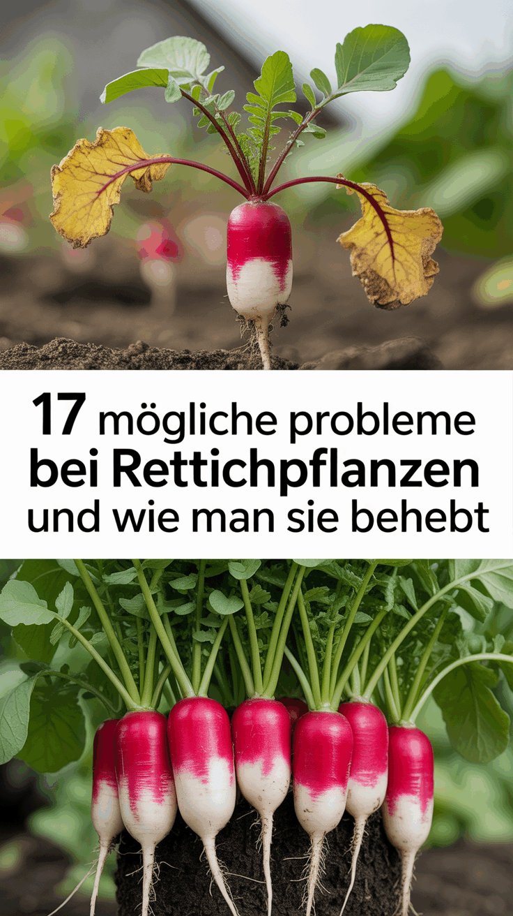 17 Mögliche Probleme bei Rettichpflanzen und wie man sie behebt