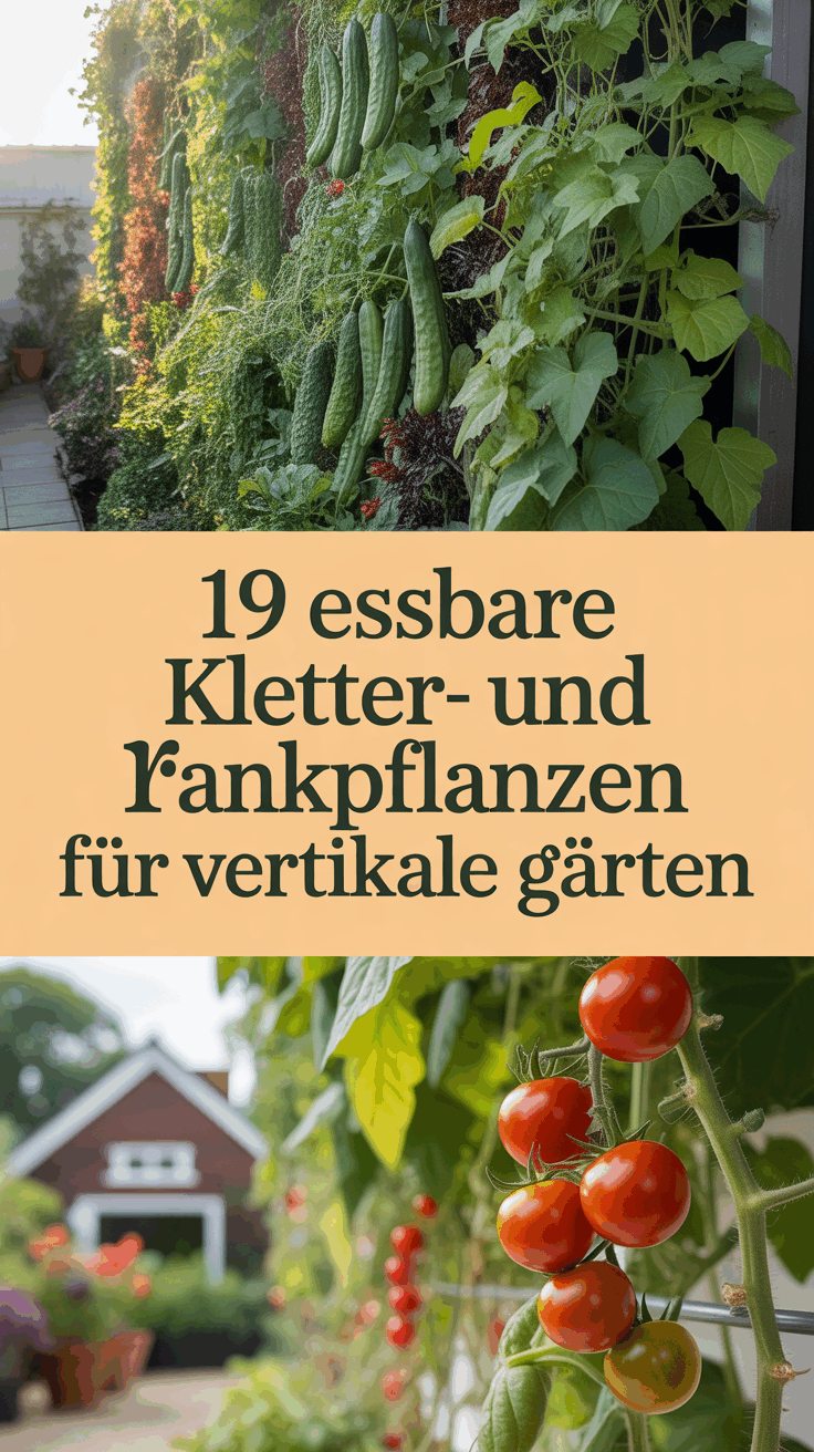 19 essbare Kletter- und Rankpflanzen für vertikale Gärten