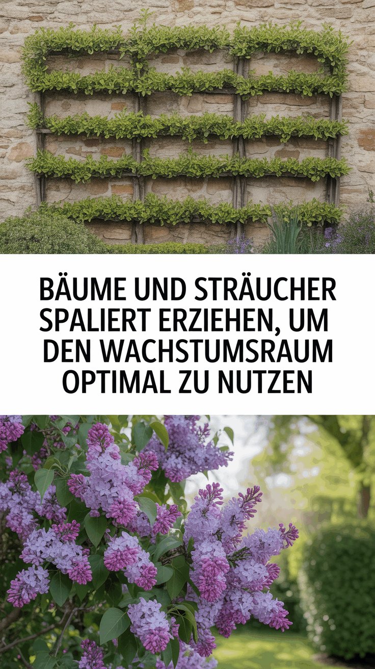 Bäume und Sträucher spaliert erziehen, um den Wachstumsraum optimal zu nutzen