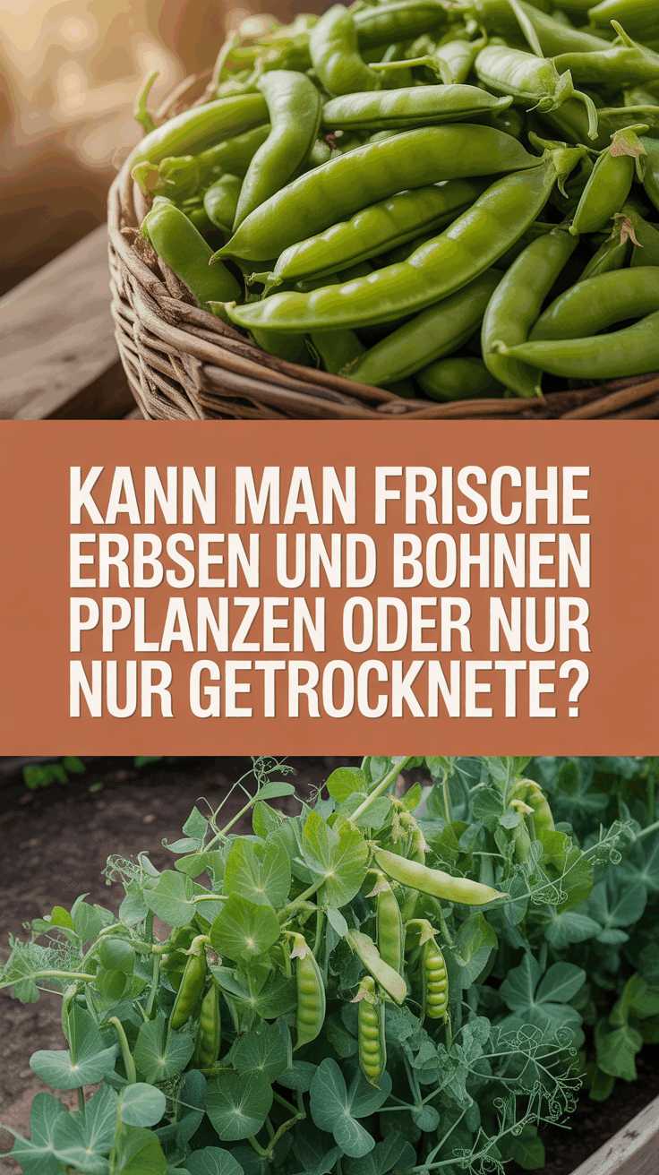 Kann man frische Erbsen und Bohnen pflanzen oder nur getrocknete?