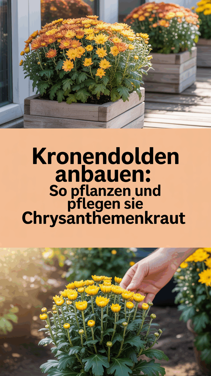 Kronendolden anbauen: So pflanzen und pflegen Sie Chrysanthemenkraut