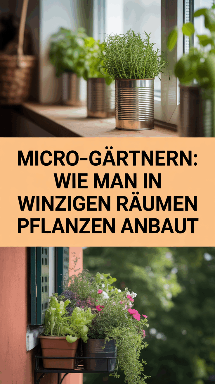 Micro-Gärtnern: Wie man in winzigen Räumen Pflanzen anbaut