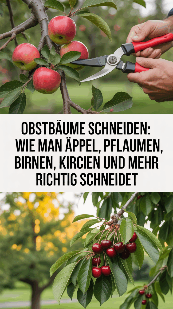 Obstbäume schneiden: Wie man Äpfel, Pflaumen, Birnen, Kirschen und mehr richtig schneidet
