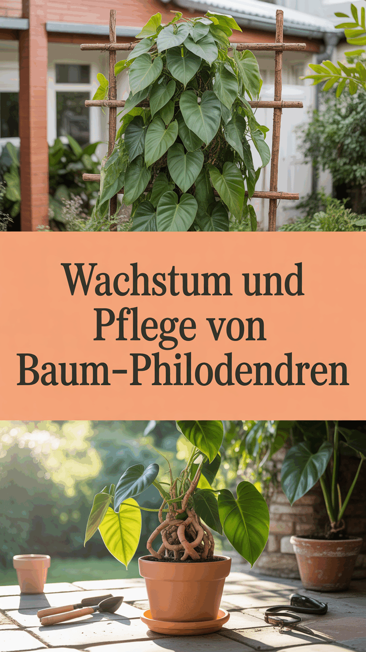 Wachstum und Pflege von Baum-Philodendren