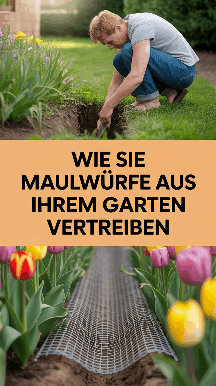 Wie Sie Maulwürfe aus Ihrem Garten vertreiben