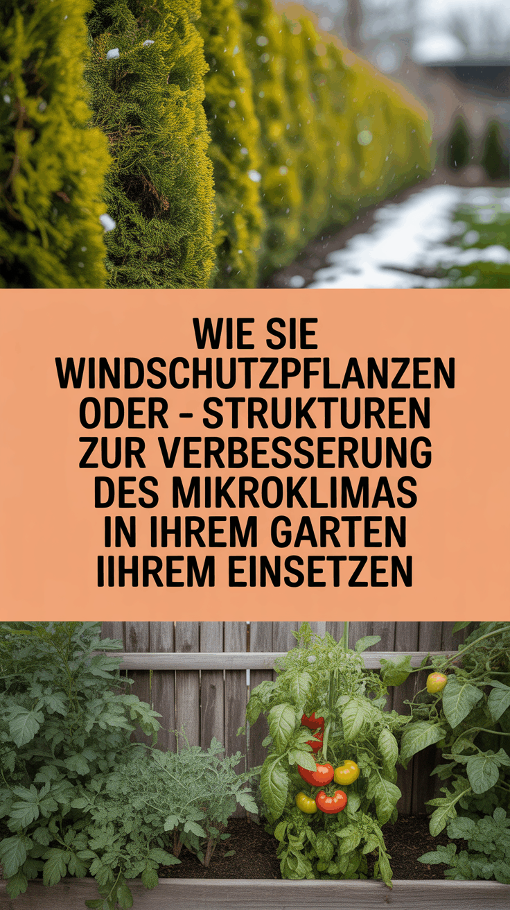 Wie Sie Windschutzpflanzen oder -strukturen zur Verbesserung des Mikroklimas in Ihrem Garten einsetzen