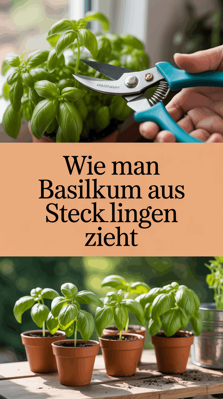 Wie man Basilikum aus Stecklingen zieht