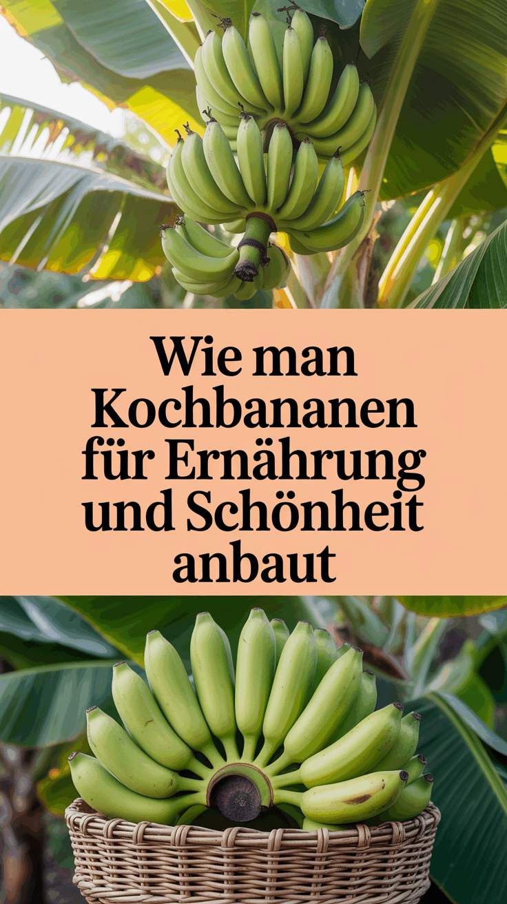 Wie man Kochbananen für Ernährung und Schönheit anbaut