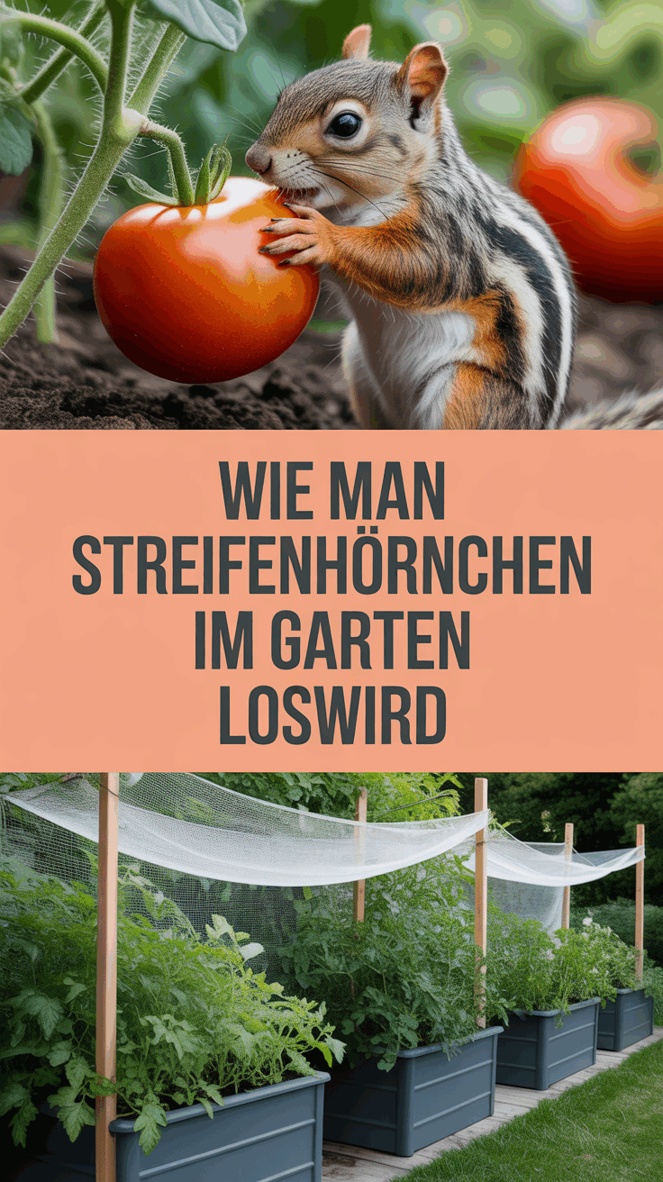 Wie man Streifenhörnchen im Garten loswird