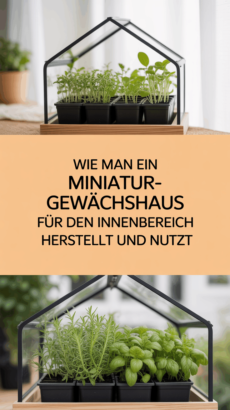 Wie man ein Miniatur-Gewächshaus für den Innenbereich herstellt und nutzt