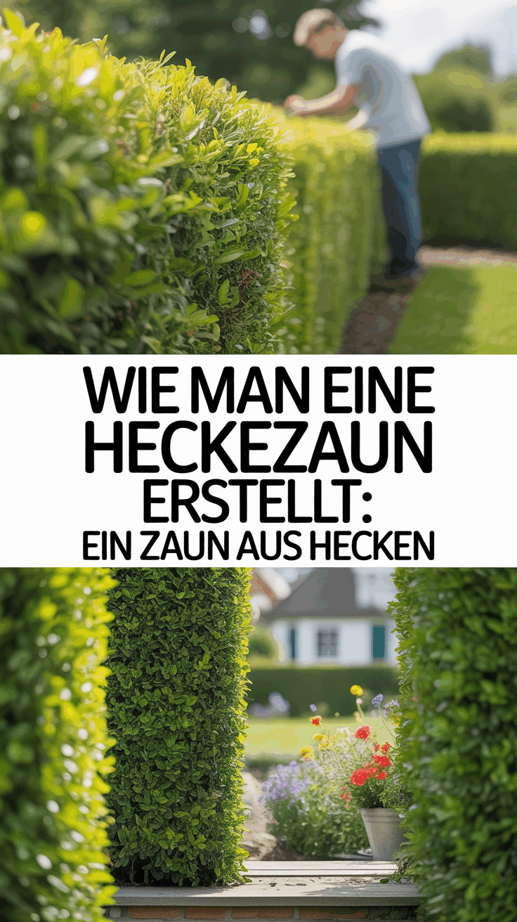Wie man eine Heckezaun erstellt: Ein Zaun aus Hecken
