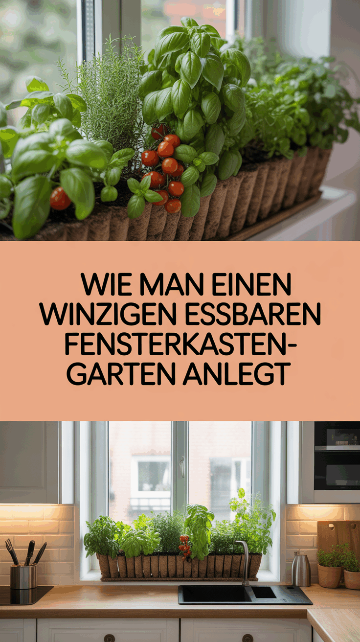 Wie man einen winzigen essbaren Fensterkasten-Garten anlegt