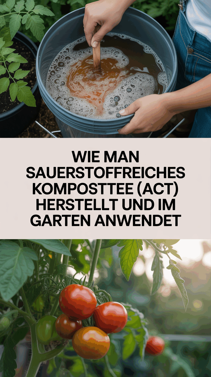 Wie man sauerstoffreiches Komposttee (ACT) herstellt und im Garten anwendet