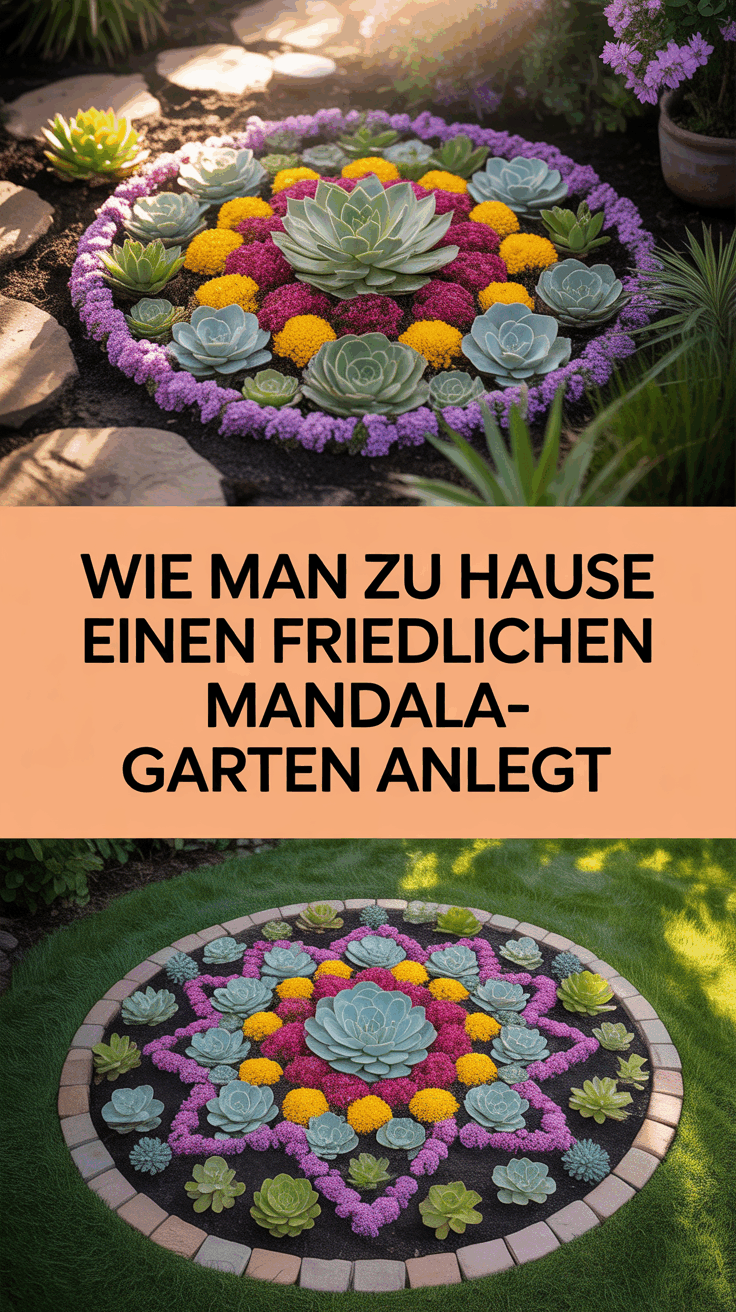 Wie man zu Hause einen friedlichen Mandala-Garten anlegt