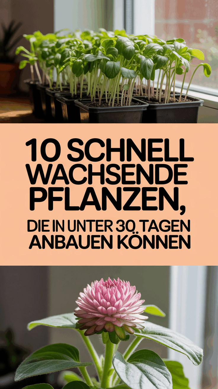 10 schnell wachsende Pflanzen, die Sie in unter 30 Tagen anbauen können