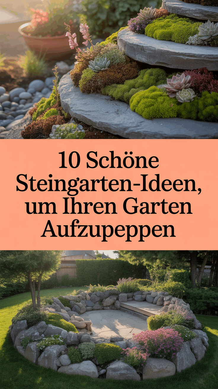 10 schöne Steingarten-Ideen, um Ihren Garten aufzupeppen