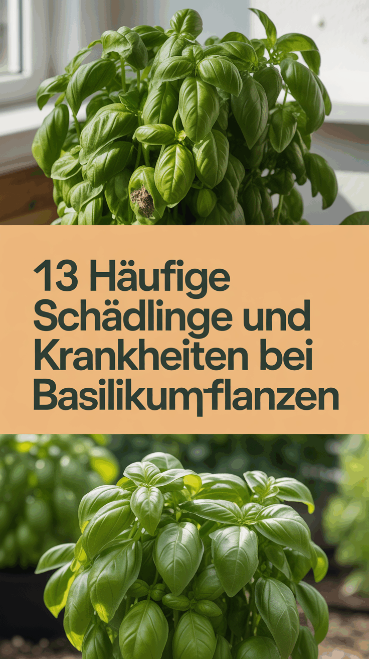 13 Häufige Schädlinge und Krankheiten bei Basilikumpflanzen
