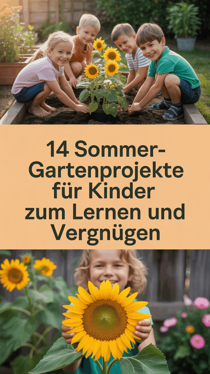 14 Sommer-Gartenprojekte für Kinder zum Lernen und Vergnügen