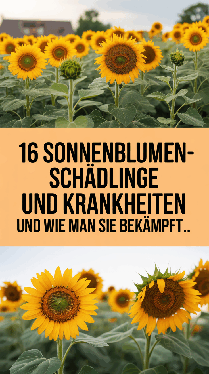 16 Sonnenblumen-Schädlinge und Krankheiten und wie man sie bekämpft