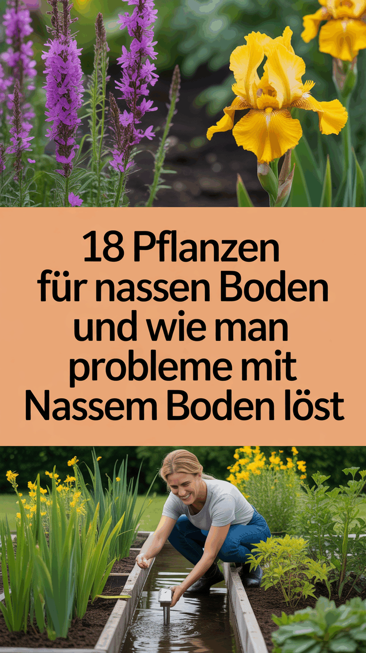 18 Pflanzen für nassen Boden und wie man Probleme mit nassem Boden löst