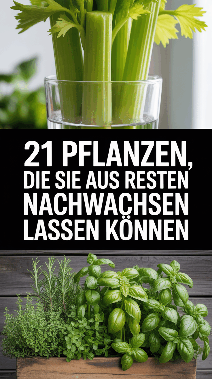21 Pflanzen, die Sie aus Resten nachwachsen lassen können