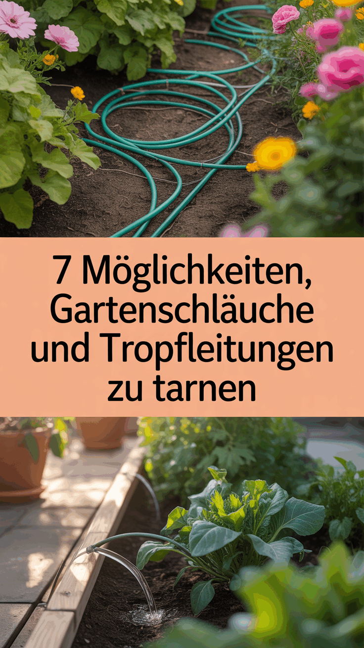 7 Möglichkeiten, Gartenschläuche und Tropfleitungen zu tarnen