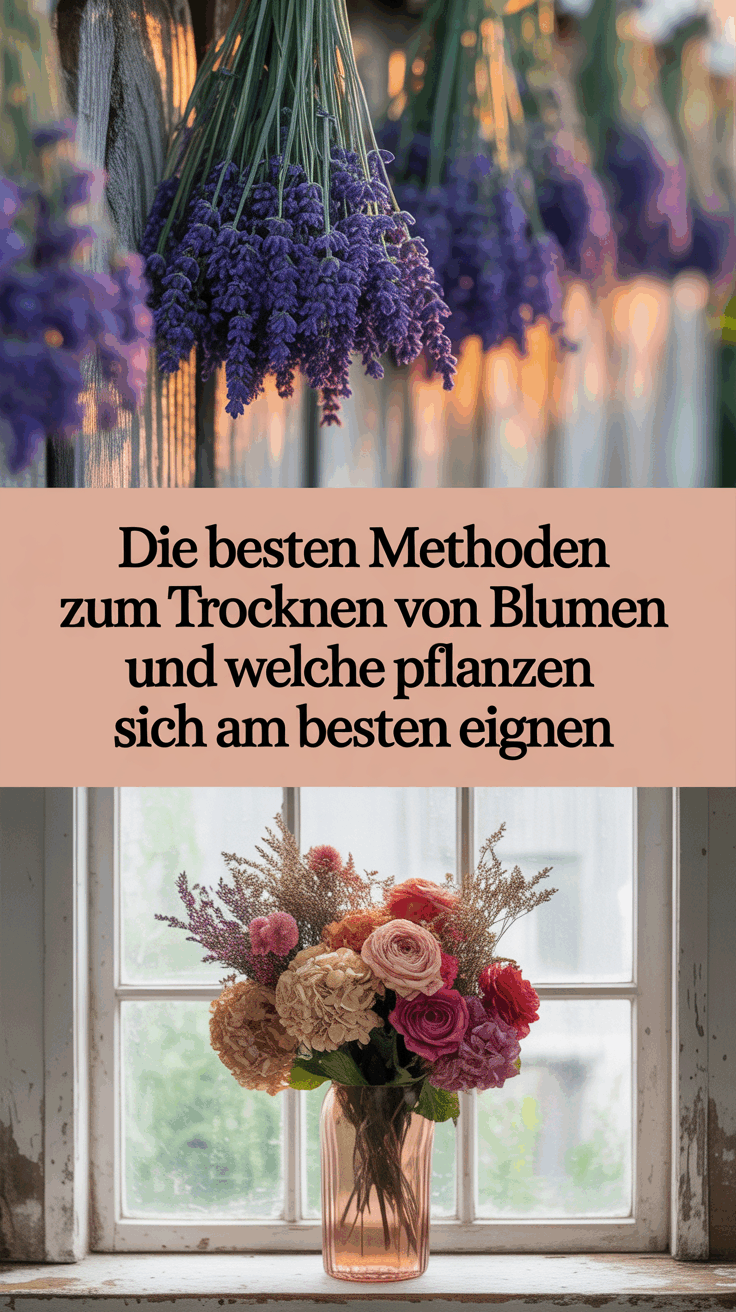 Die besten Methoden zum Trocknen von Blumen und welche Pflanzen sich am besten eignen