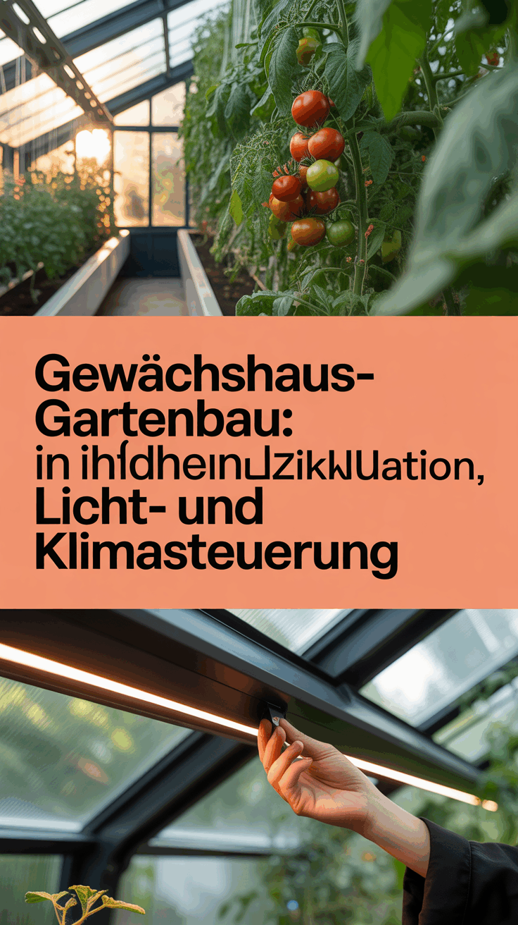 Gewächshaus-Gartenbau: Fähigkeiten in Luftzirkulation, Licht- und Klimasteuerung