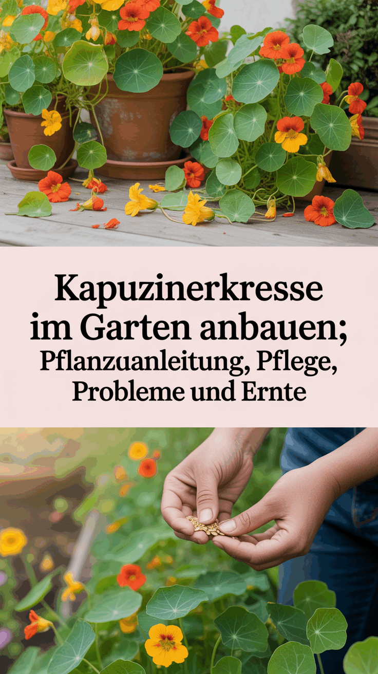 Kapuzinerkresse im Garten anbauen: Pflanzanleitung, Pflege, Probleme und Ernte