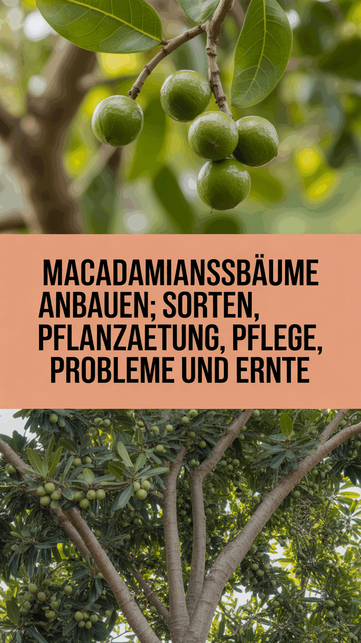 Macadamianussbäume anbauen: Sorten, Pflanzanleitung, Pflege, Probleme und Ernte