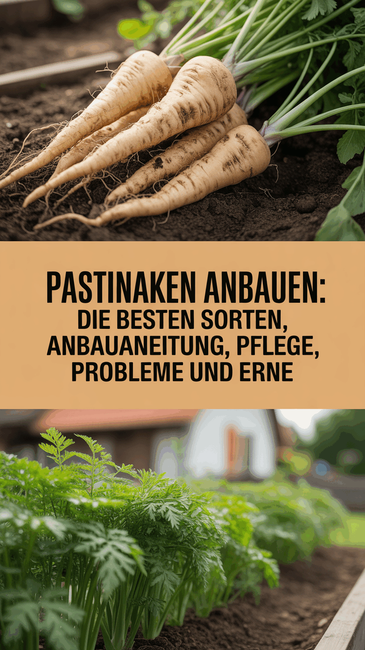 Pastinaken anbauen: Die besten Sorten, Anbauanleitung, Pflege, Probleme und Ernte