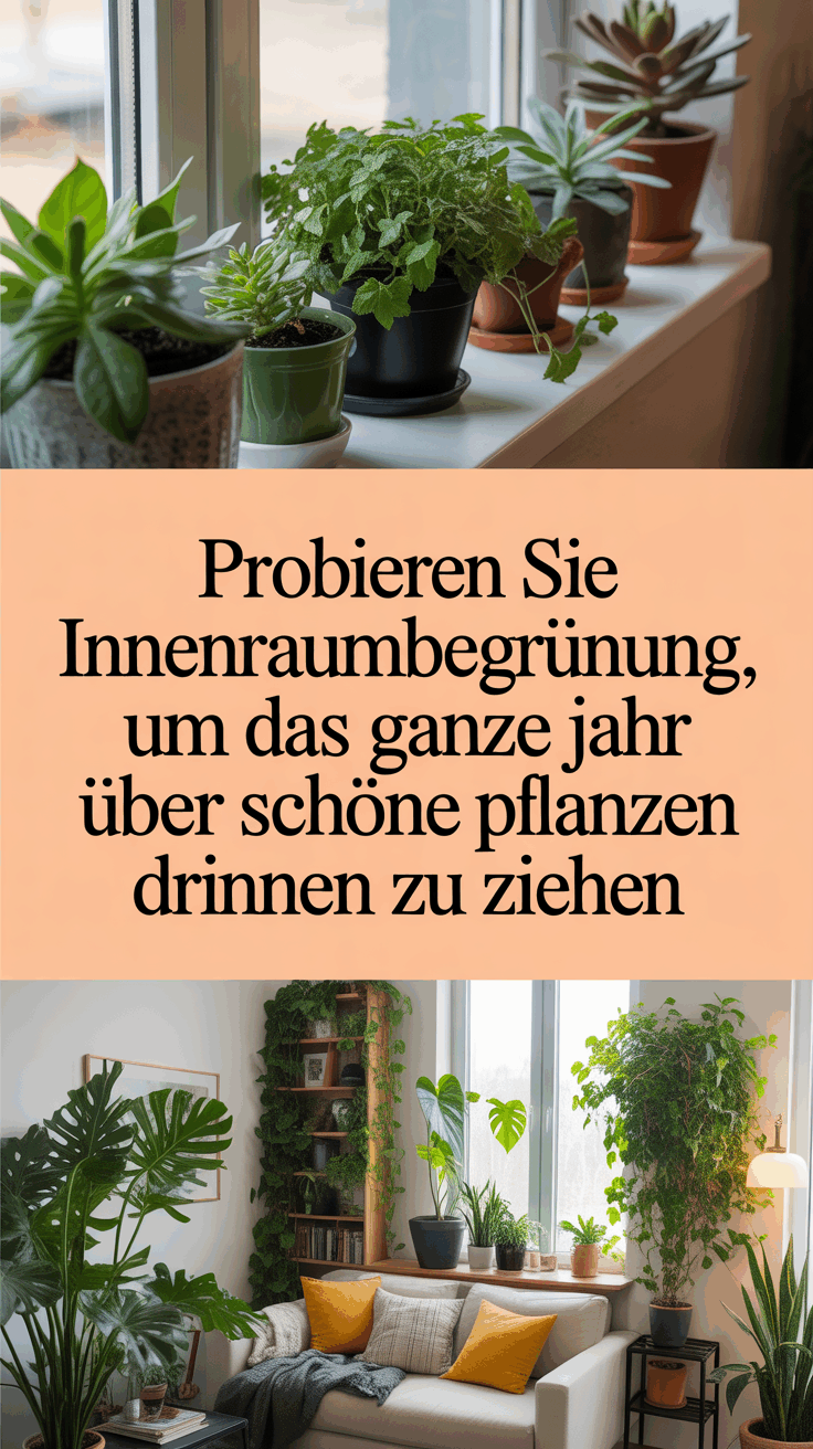 Probieren Sie Innenraumbegrünung, um das ganze Jahr über schöne Pflanzen drinnen zu ziehen