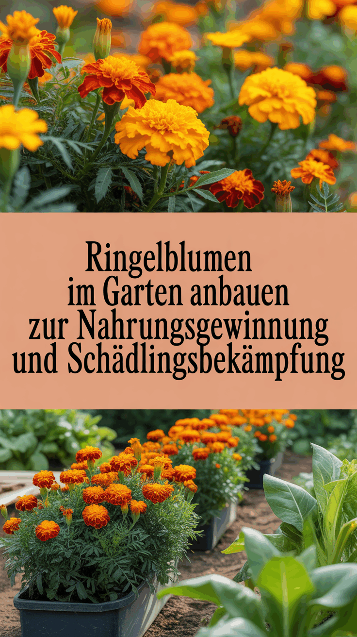 Ringelblumen im Garten anbauen zur Nahrungsgewinnung und Schädlingsbekämpfung