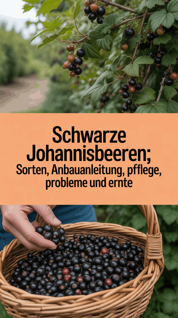 Schwarze Johannisbeeren: Sorten, Anbauanleitung, Pflege, Probleme und Ernte
