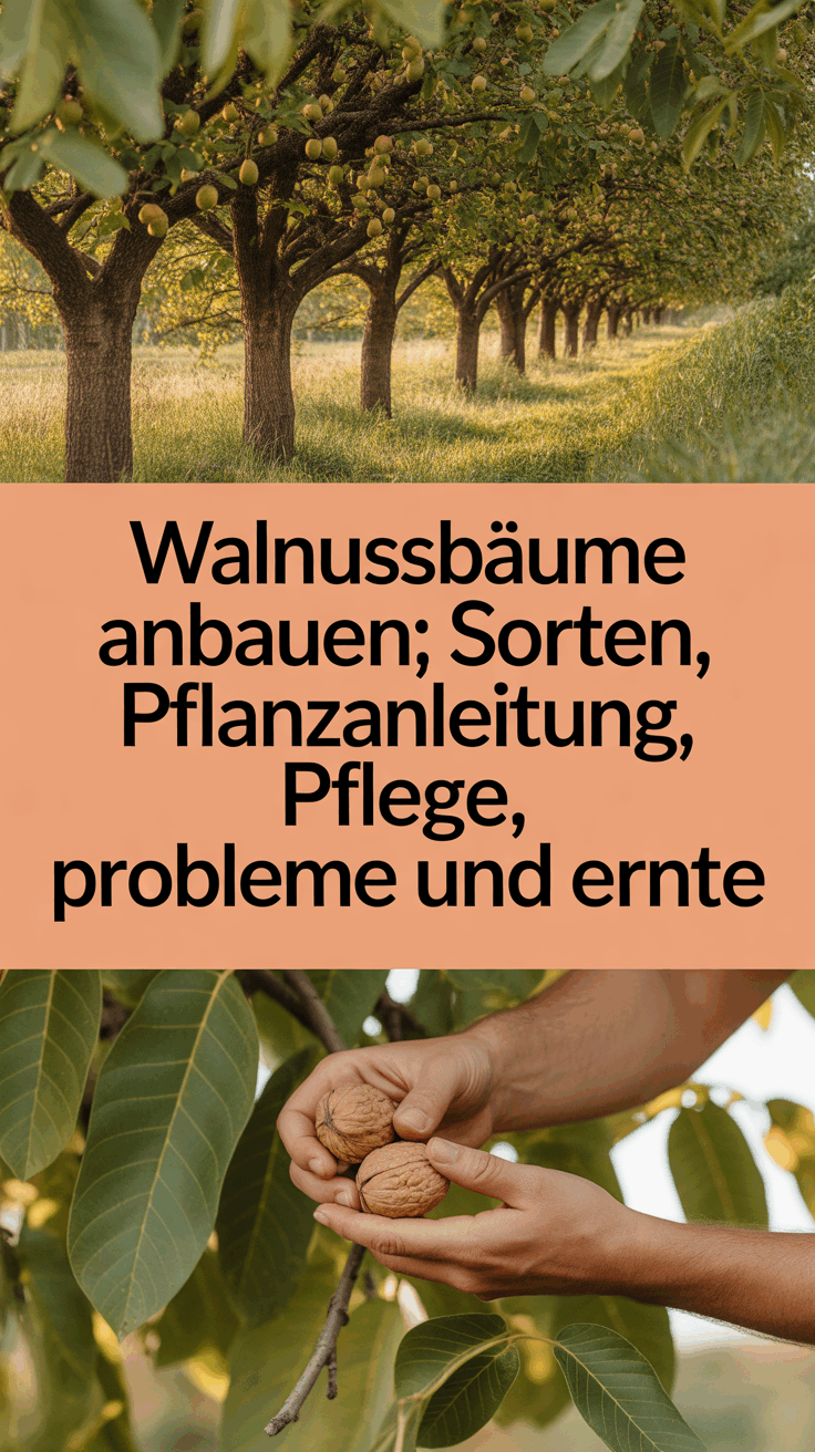 Walnussbäume anbauen: Sorten, Pflanzanleitung, Pflege, Probleme und Ernte